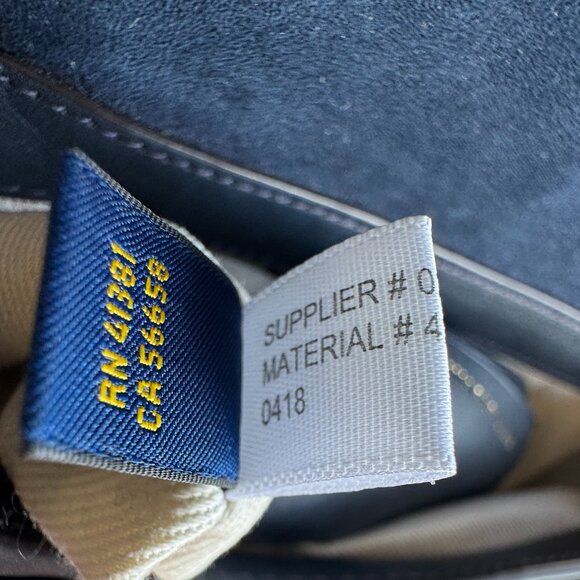 Polo Ralph Lauren Blue Suede Crossbody Bag - Picture 15 of 16